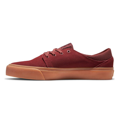 DC Trase Suede Shoes Burgundy Side