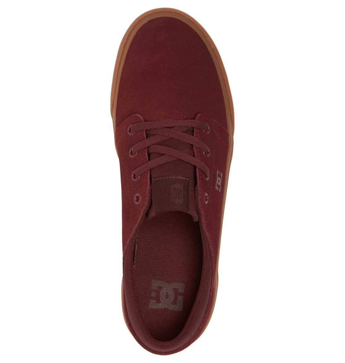 DC Trase Suede Shoes Burgundy Top