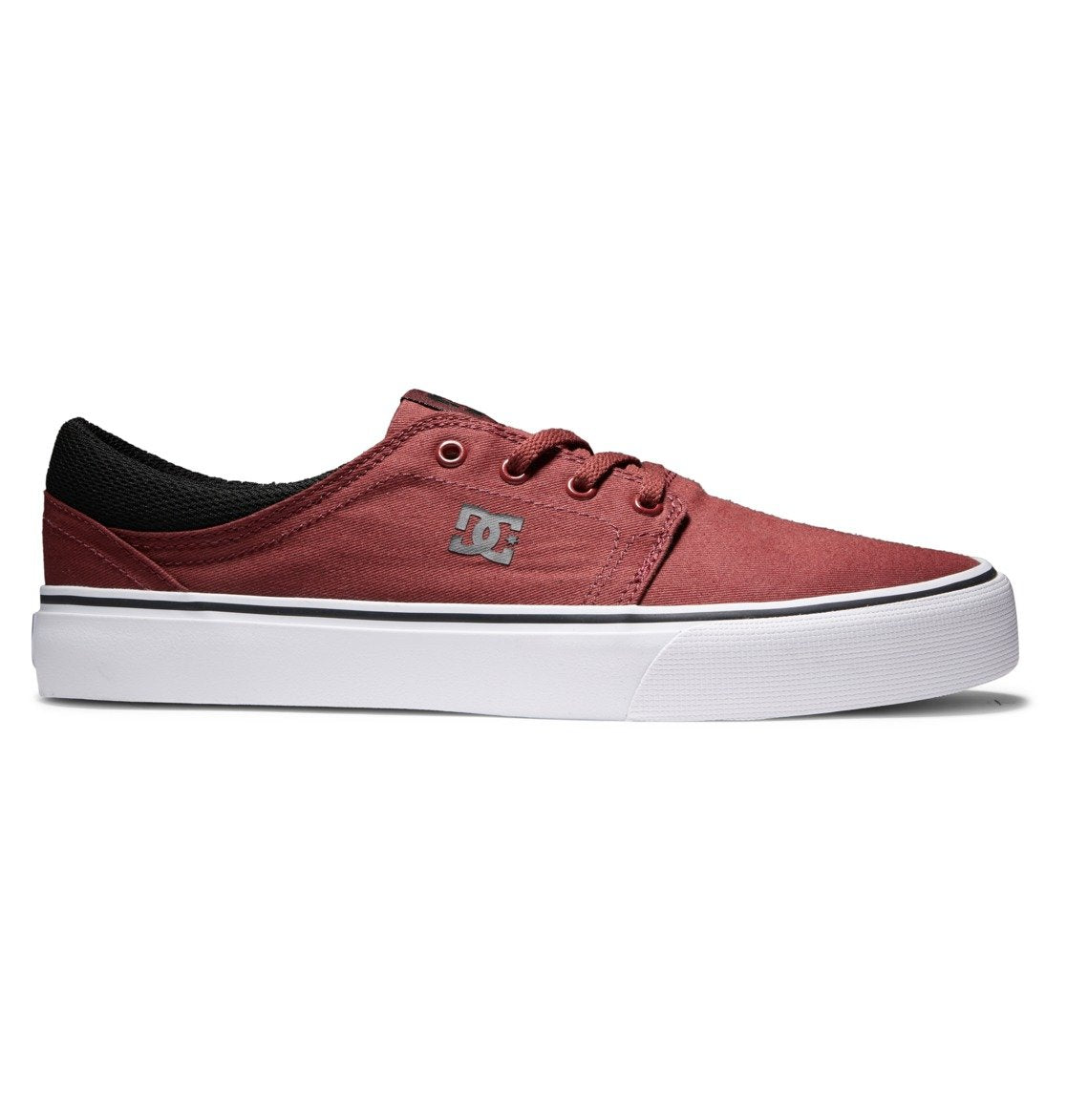 DC Trase Canvas Shoes Deep Wine Side