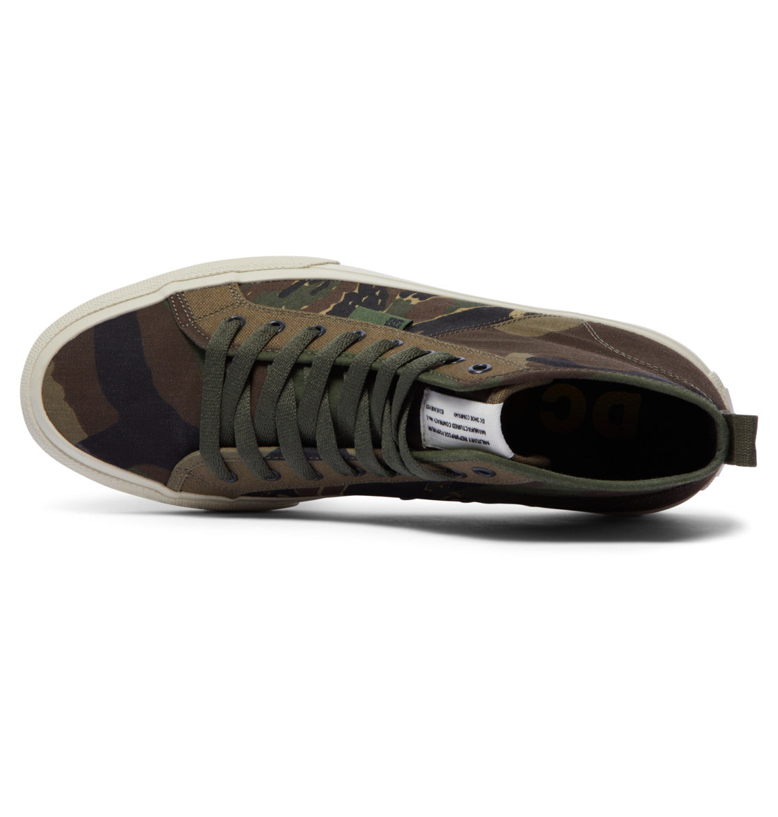 DC Manual High Top Surplus Vintage Camo Shoes Top