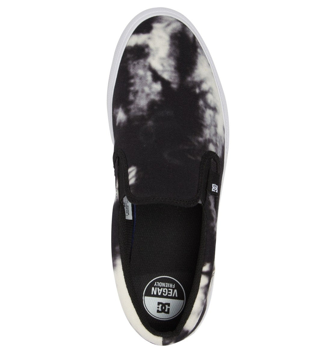 DC Shoes Men's WOmen's Unisex Manual Slip-On Canvas SE Shoes Black Wash Top Vegan