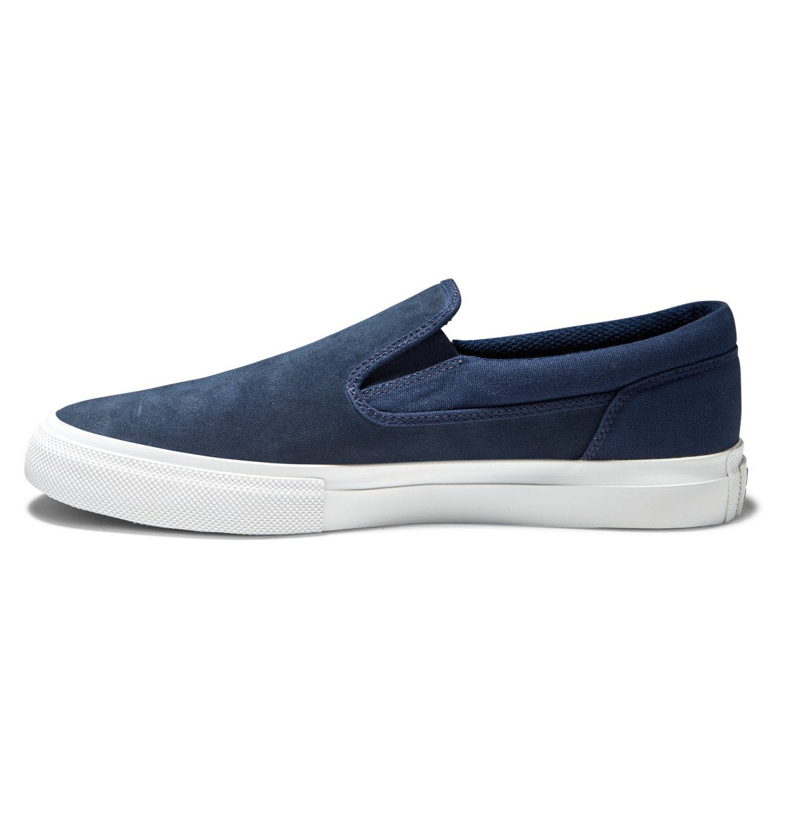 DC Manual Slip-On Suede Shoes Navy Blazer Side