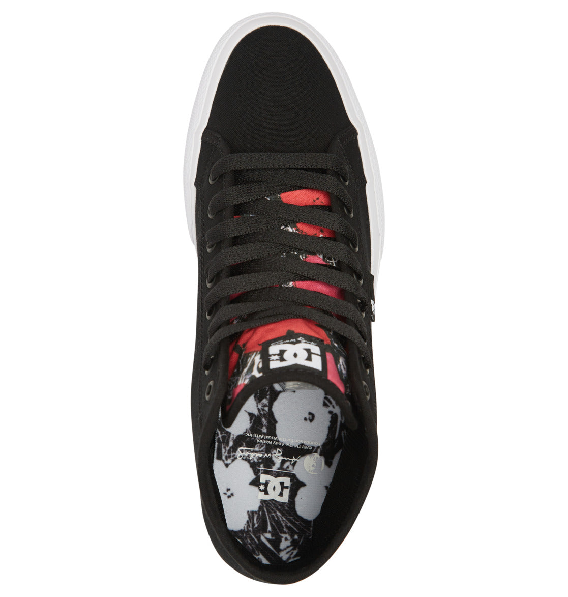 DC X Andy Warhol Manual Hi Shoe Black White Red Top