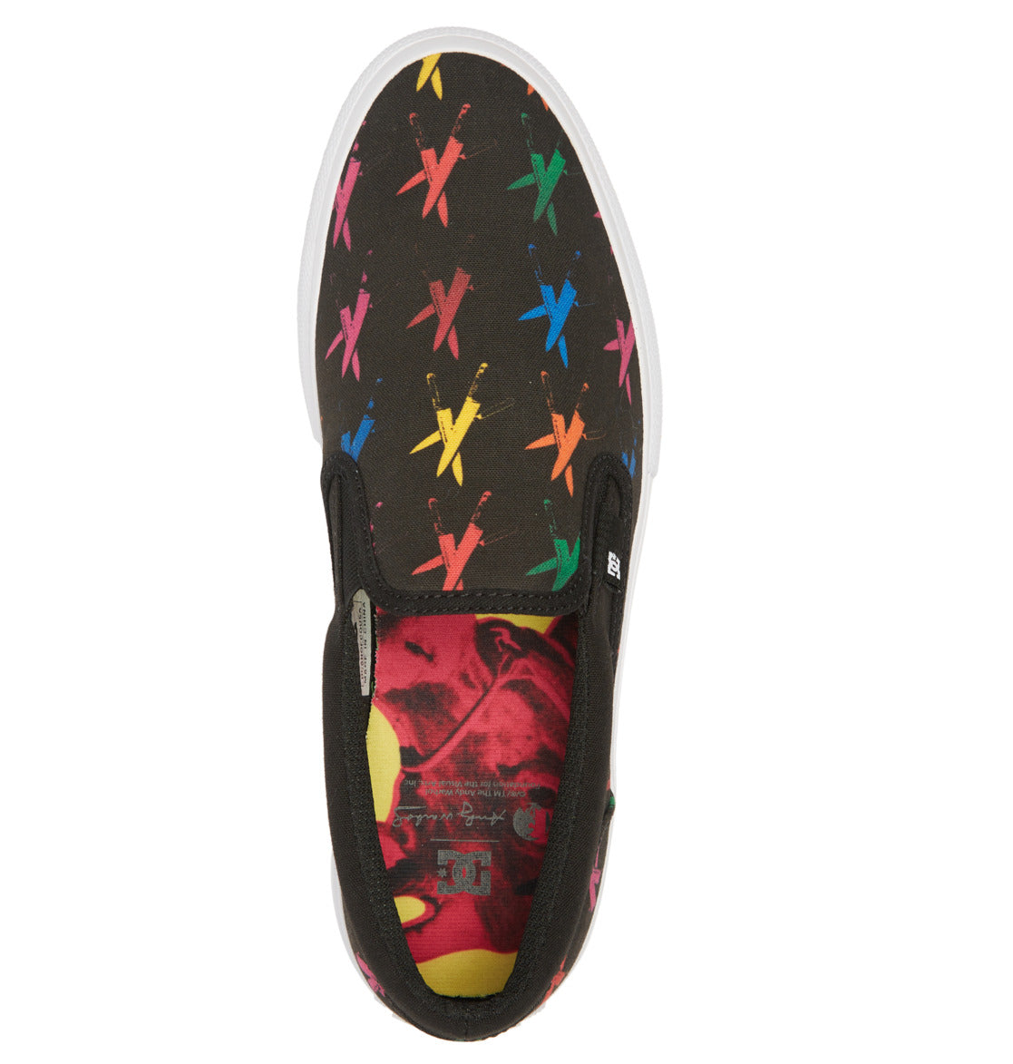 DC Andy Warhol Manual Slip On Shoes Black Graphic Top