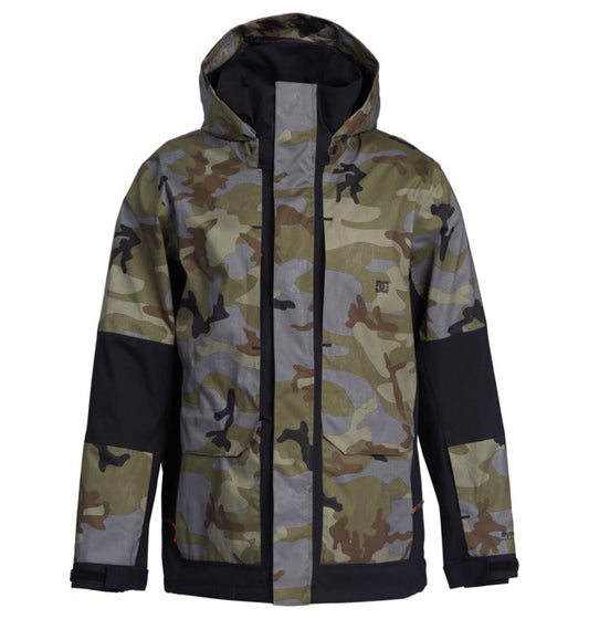 DC Shoes Men's Command 30K Waterproof Ski Snowboard Jacket Woodland Camo/Overcast Main Front