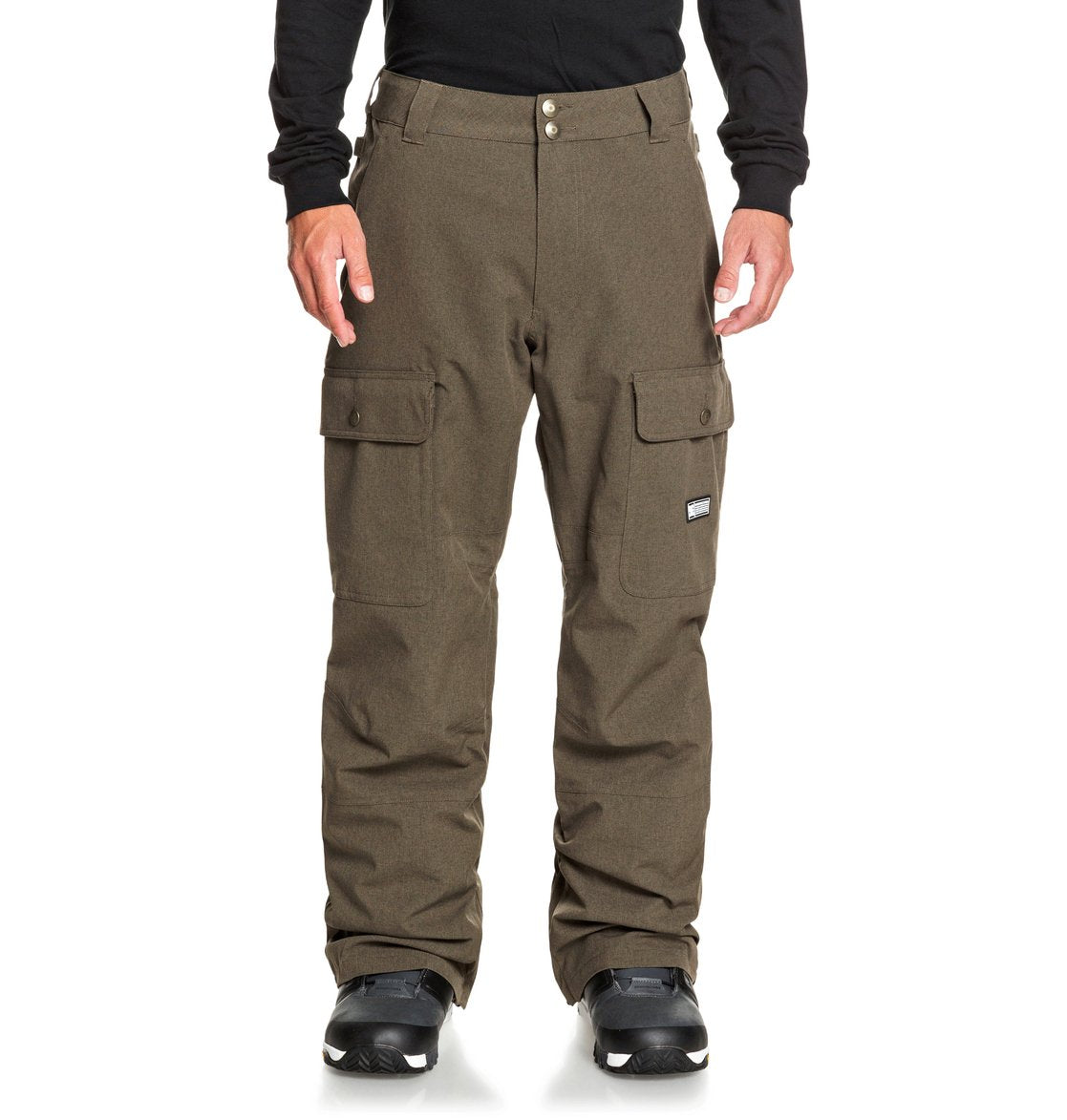 DC Shoes Men's Code Shell Snowboard Pants Brown Front Main View