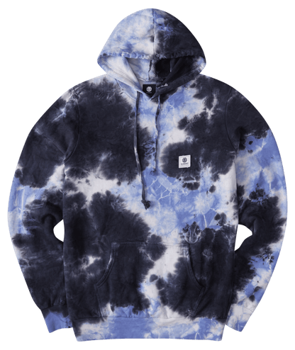 element guys wilson wash tie dye pullover hoodie hooded sweatshirt daybreak blue front