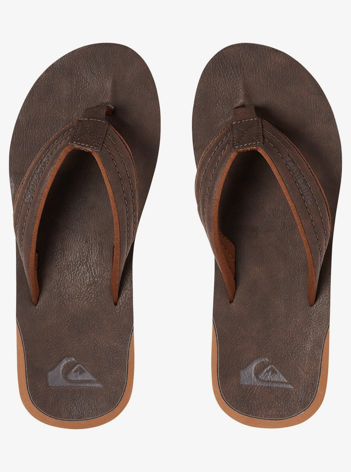 Carver Nubuck Sandal Flip Flop Demitasse Solid Brown Top