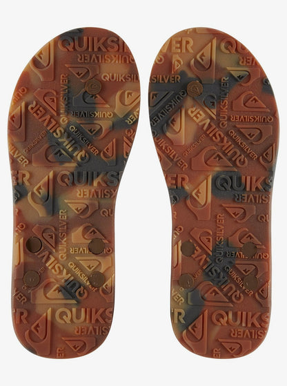 Quiksilver Carver II Deluxe Sandal Tan Solid Bottom Sole