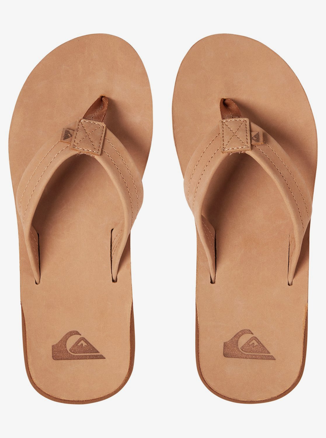 Quicksilver Erreka Sandal Flip Flop Tan Solid Top