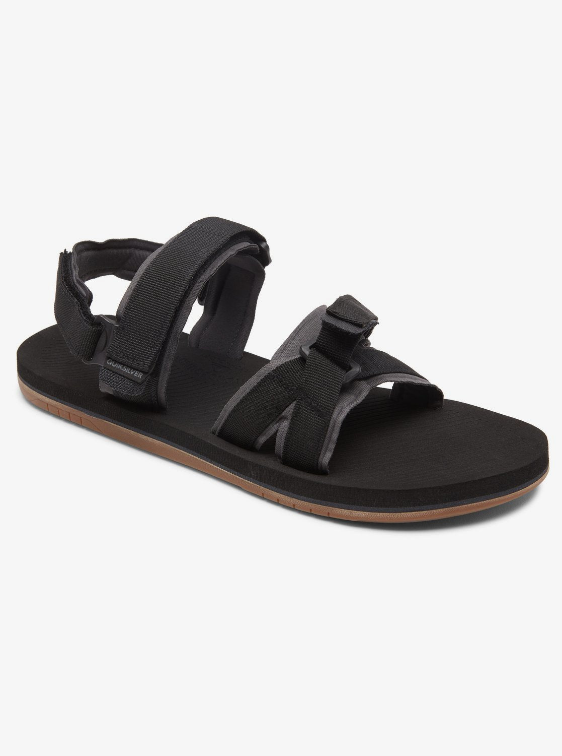Quicksilver Caged Oasis II Sandal Black Grey Gray Brown Front