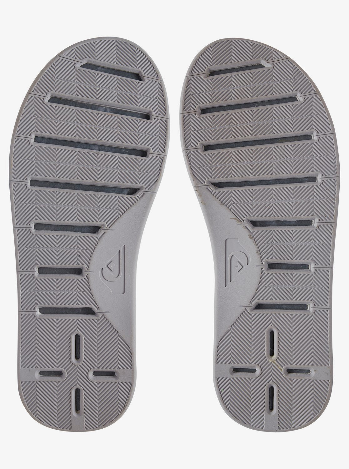 Quiksilver Men's Haleiwa Plus Flip Flops Sandals Grey Gray Blue Bottom