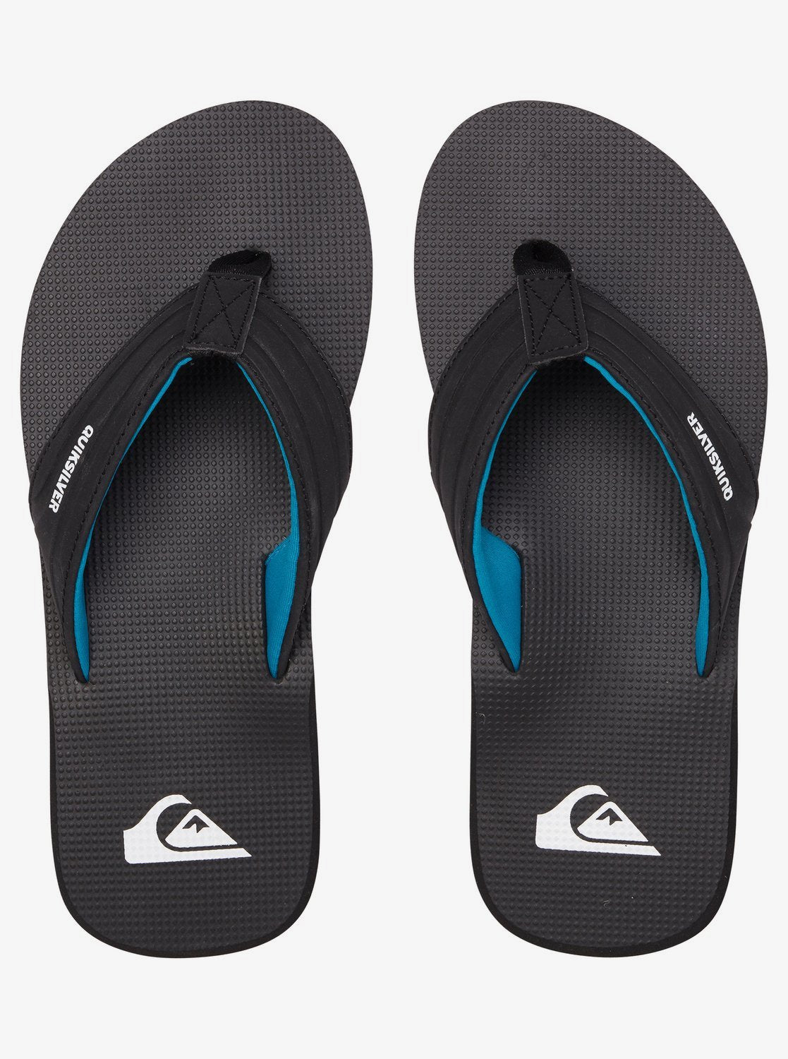 Quiksilver Mens Crystal Oasis Flip Flops Sandals Black Black Blue