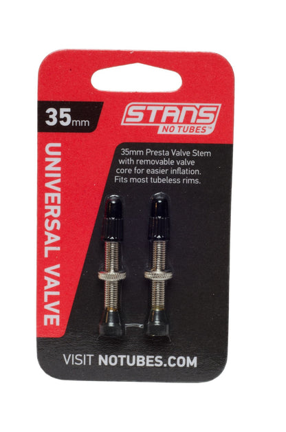 Stans No Tubes universal brass tubeless tyre  35mm valve stem