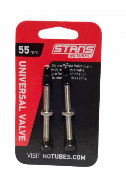 Stans No Tubes universal brass tubeless tyre 55mm valve stem