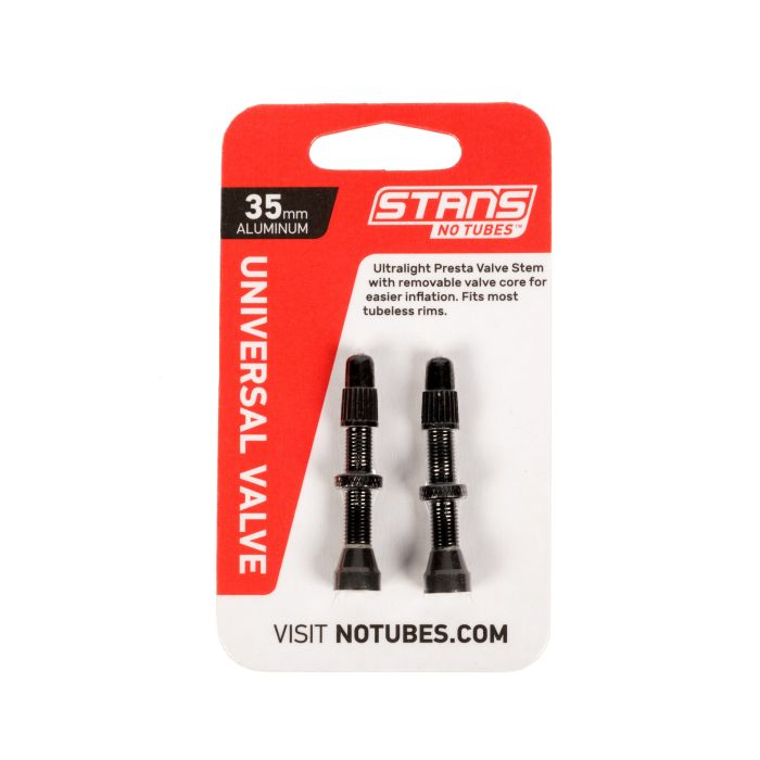 Stans no tubes universal aluminium alloy tubelss tire valve black