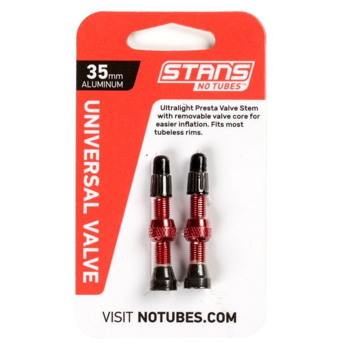 Stans no tubes universal aluminium alloy tubelss tire valve red