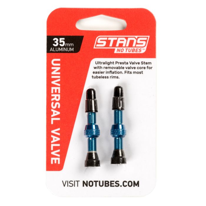 Stans no tubes universal aluminium alloy tubelss tire valve blue