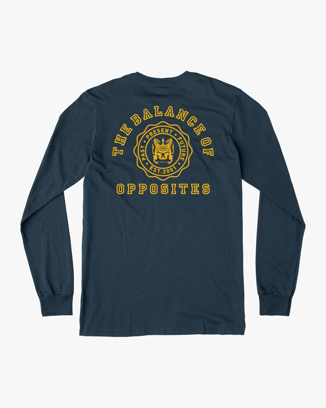 RVCA Boy's Annex Long Sleeve Navy Marine Back