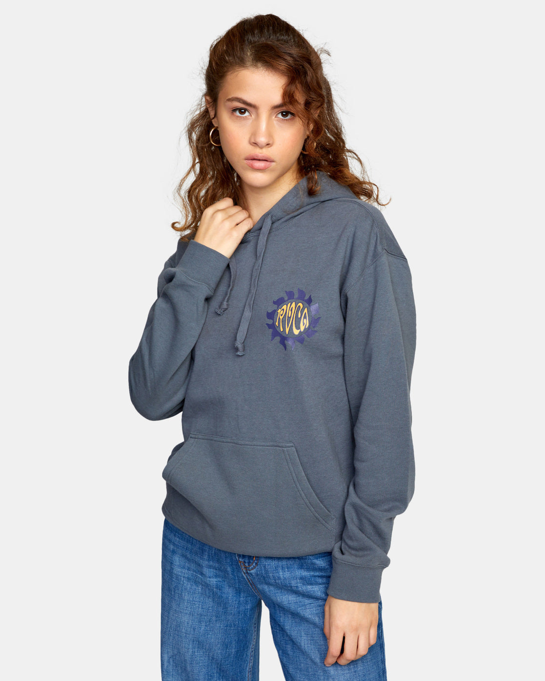 RVCA Ladies Womans Juniors Sphered Hoodie Front