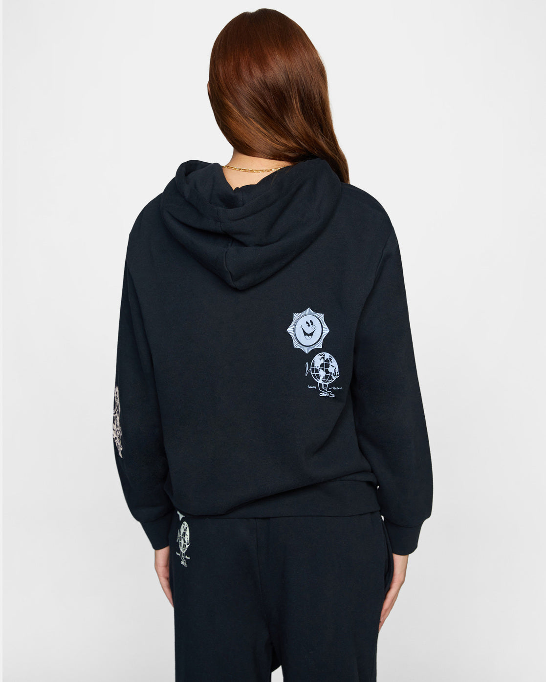 RVCA Mash Up Hoodie Black Back