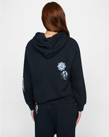 RVCA Mash Up Hoodie Black Back