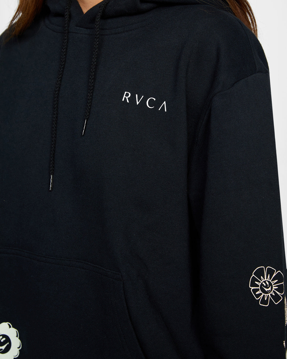 RVCA Mash Up Hoodie Black Print