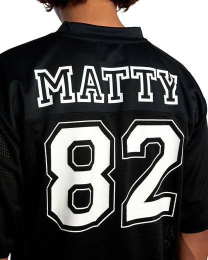 RVCA Matty Practice Jersey for Men Black Front Back