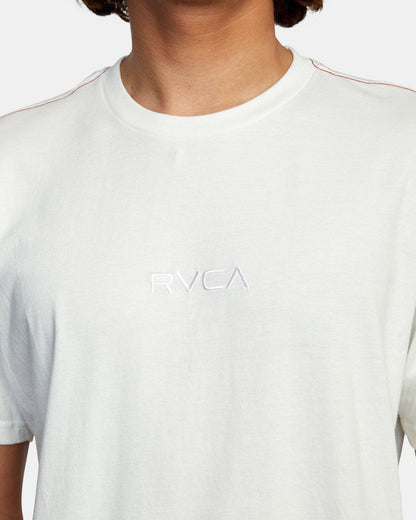 RVCA Small RVCA SS Antique White Front Embroidery Logo 