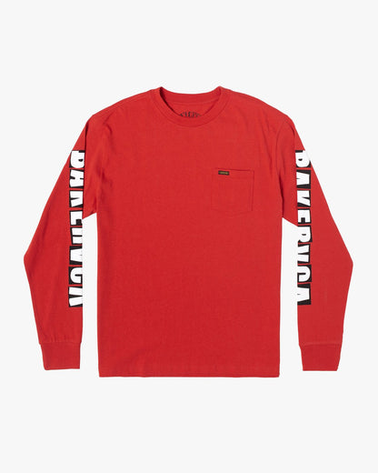 RVCA Ransom Long Sleeve Bright Red Front