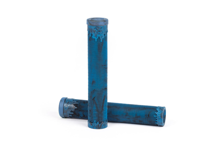 BSD Grime BMX 160mm Bicycle Handlebar Grips Ocean Blue Blue Swirl