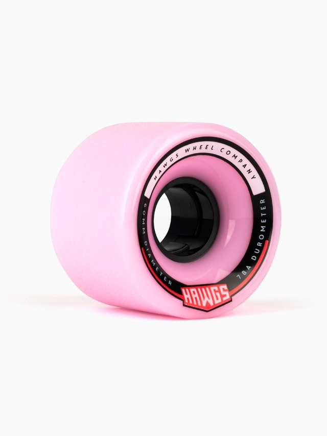 Hawgs Chubby Hawgs 60mm 78a Longboard Wheels Pink Angle