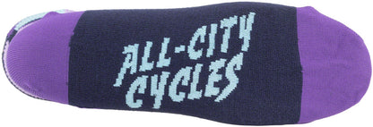 Sock Guy All City Dot Game Crew Socks Cycling Leisure Fashion Purple Navy