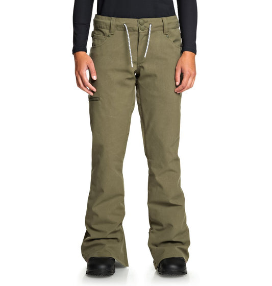 DC Shoes Women's Viva Snowboard Pant Olive Night Green Front View