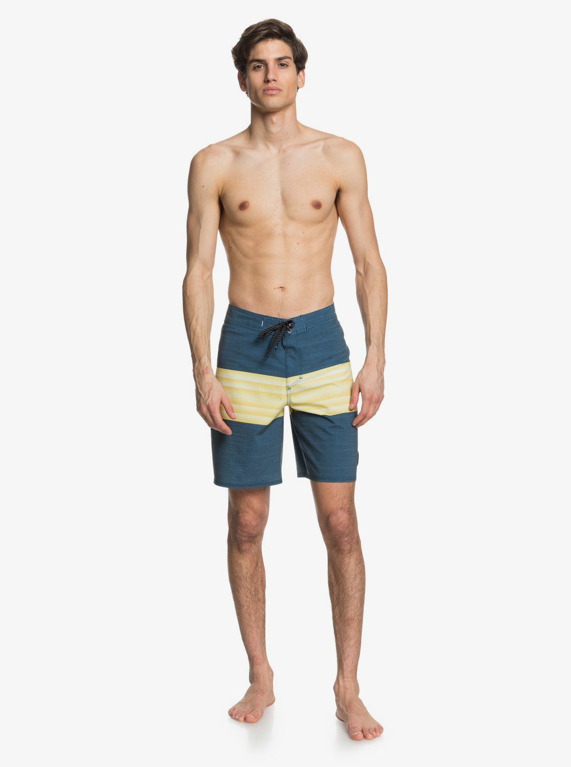 Quiksilver Highline Six Channel 19" Outseam Boardshorts Majolica Blue/Yellow front