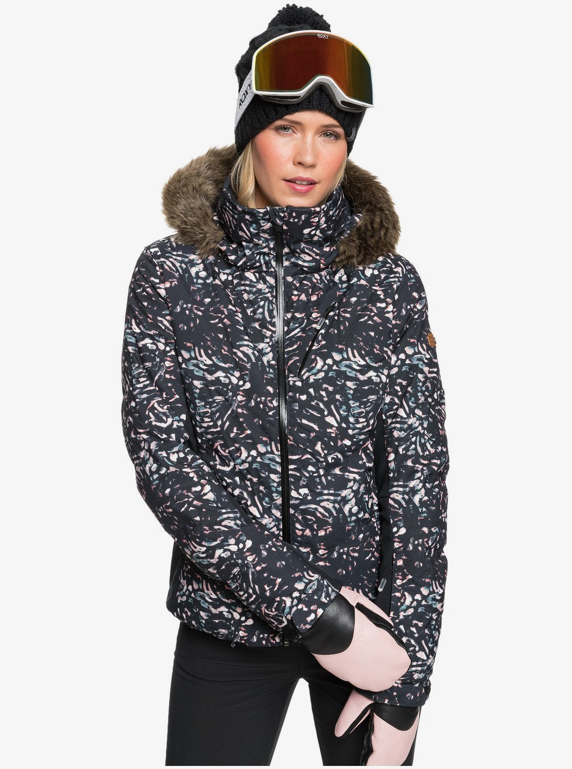 Roxy Women's Snowstorm Jacket Izi Model Front