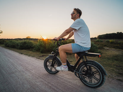 Himiway Escape Pro 750 Watt Full Suspension Moped Style Tote Goat Electric Ebike