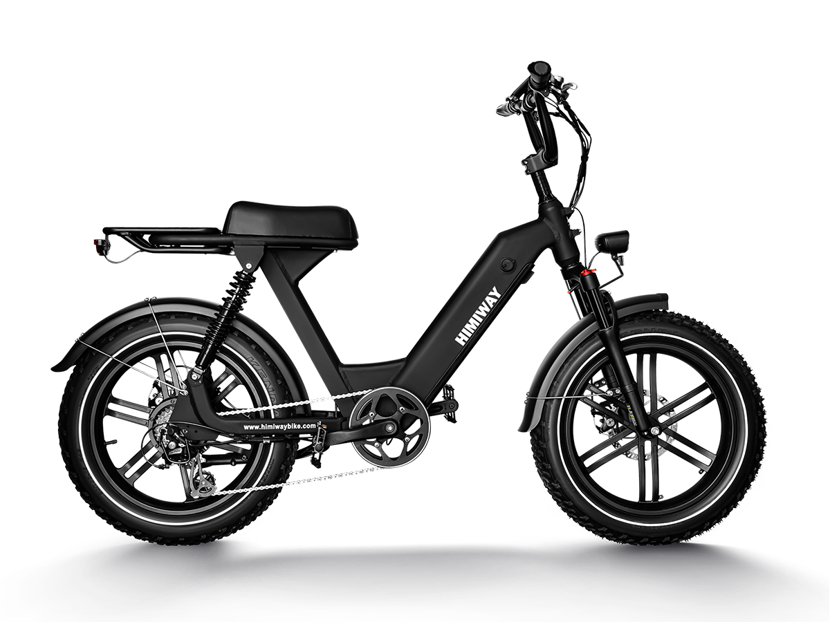 Himiway Escape Pro 750 Watt Full Suspension Moped Style Tote Goat Electric Ebike