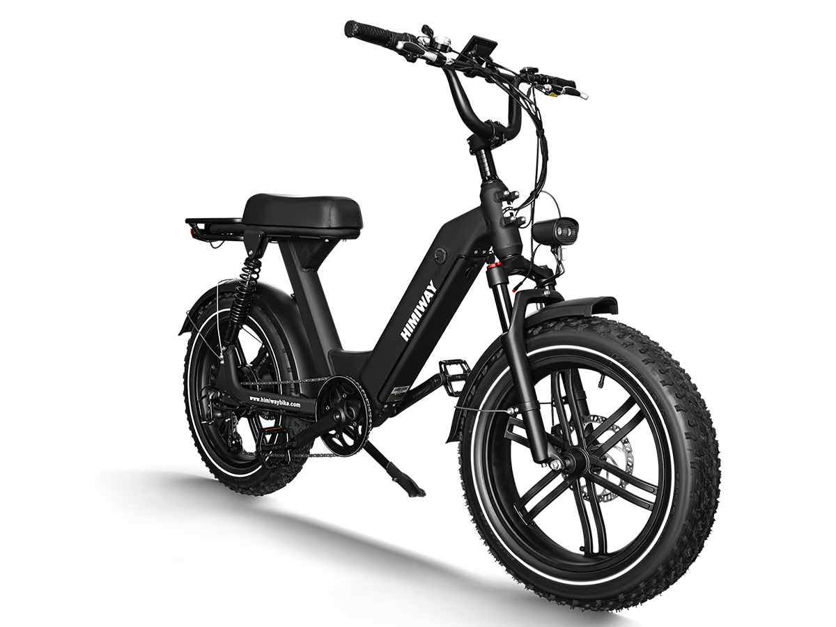 Himiway Escape Pro 750 Watt Full Suspension Moped Style Tote Goat Electric Ebike