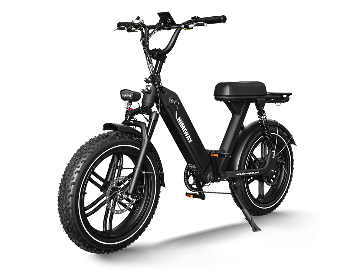 Himiway Escape Pro 750 Watt Full Suspension Moped Style Tote Goat Electric Ebike