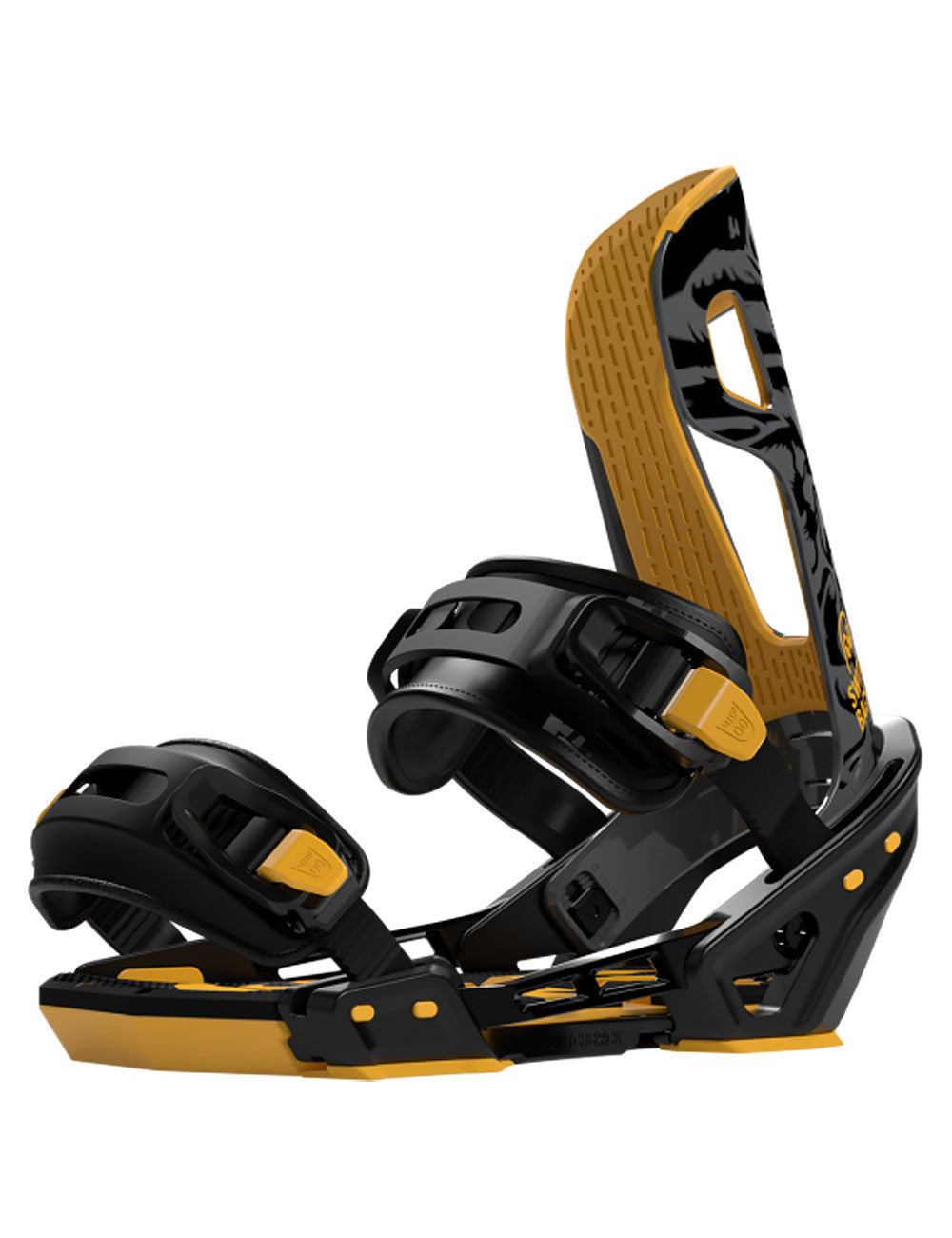 Switchback Bindings Halldor Pro XS-M Universal Boot Snowboard Bindings Black Yellow