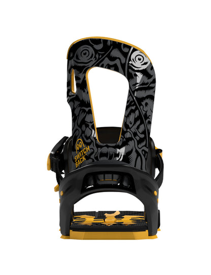 Switchback Bindings Halldor Pro XS-M Universal Boot Snowboard Bindings Black Yellow