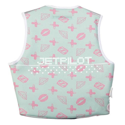 JetPilot M.V.P. woman competition wakeboard water ski life jacket vest pfd personal floatation device non coast guard approved mint green back
