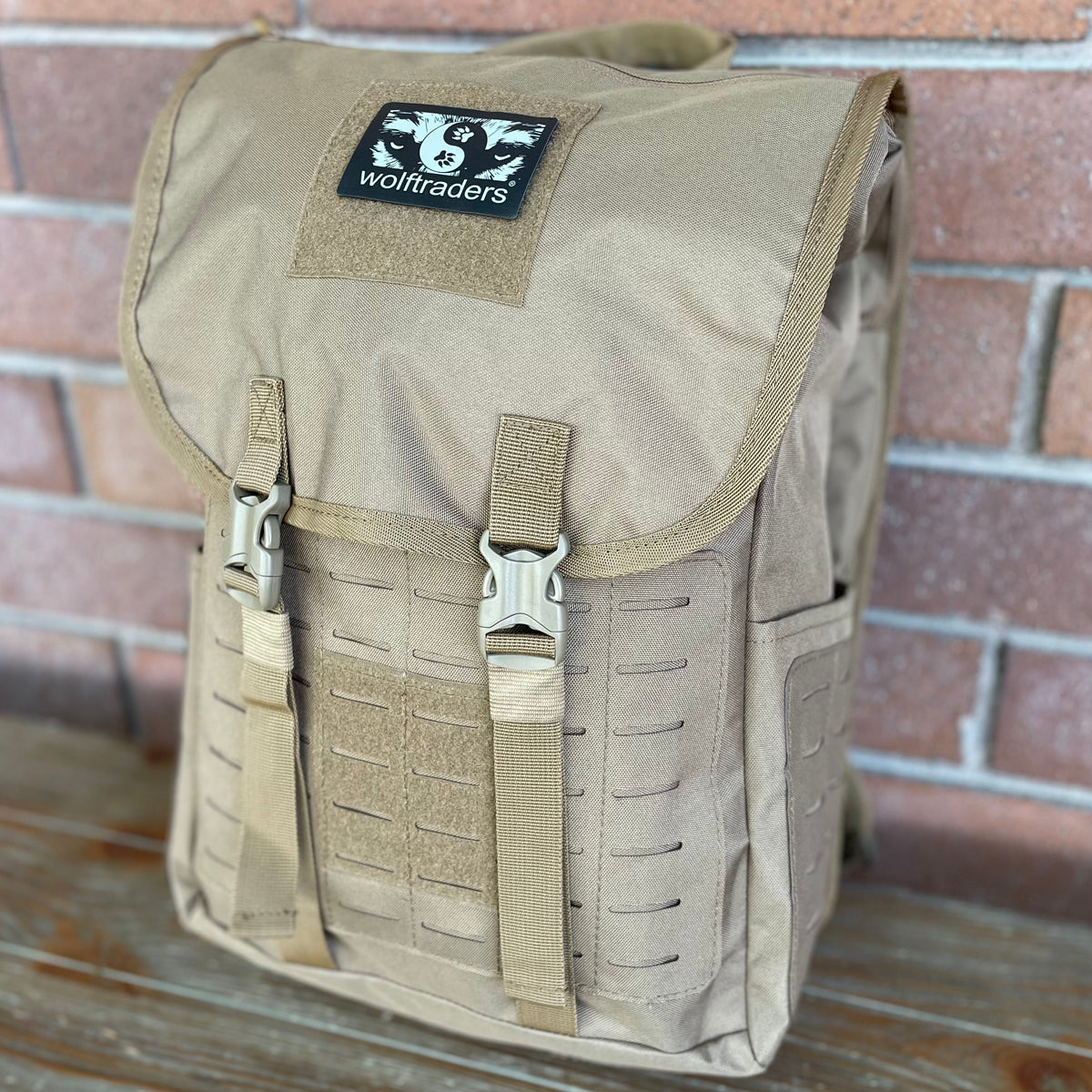 Wolftraders LoadedWolf multiOperational 40 Liter Tactical Backpack Olive Coyote Tan Brown MAin
