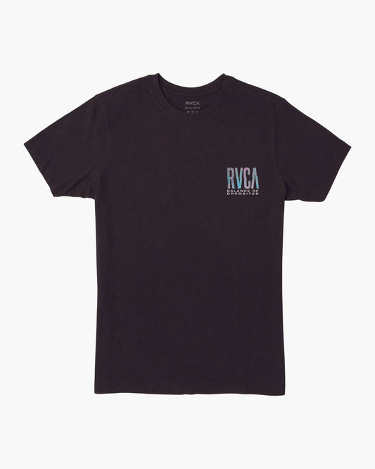 RVCA Hazed Short Sleeve Black Front