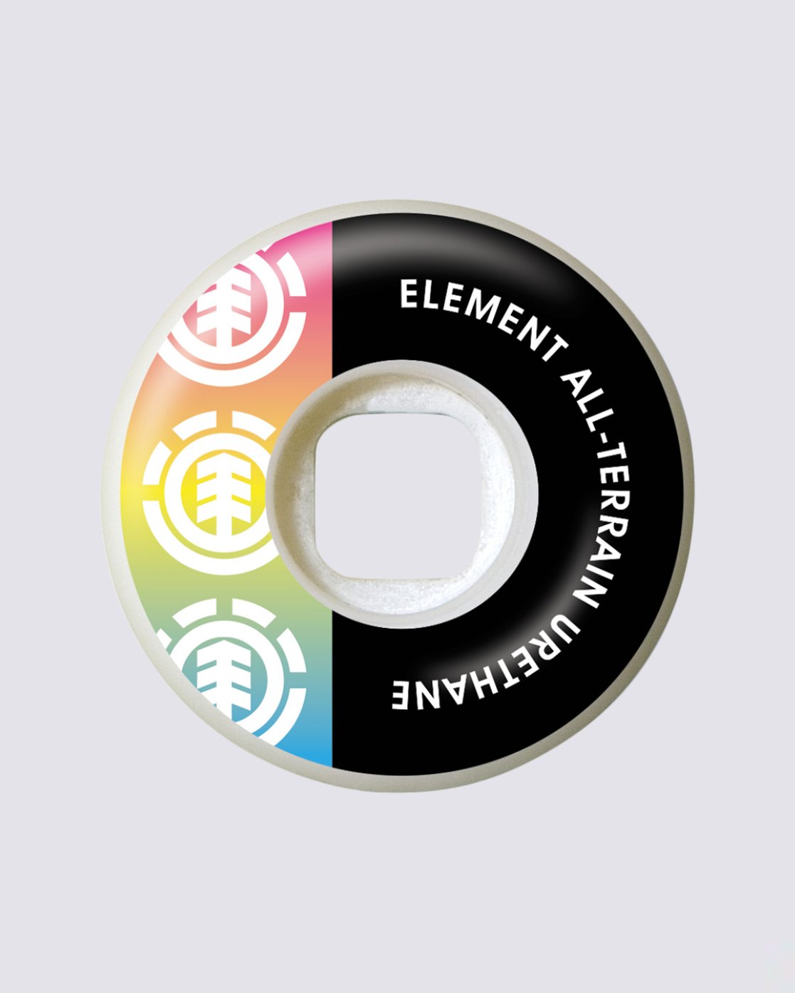 Element Section Rainbow 52mm 99A All Terrain Skateboard Wheels Black/Rainbow Set of 4