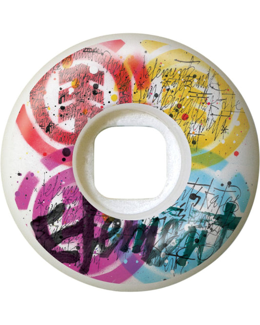 Element Scribs 52mm 99A All Terrain Skateboard Wheels multicolor scribbles set of 4 wheels