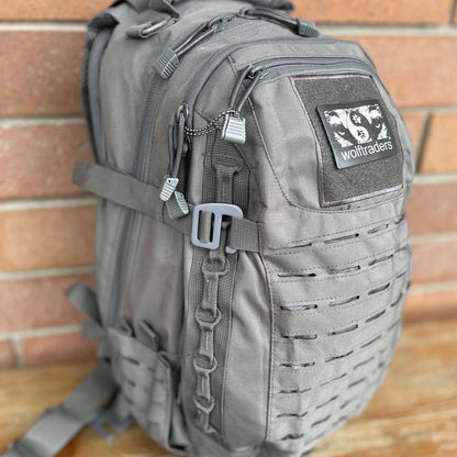 Wolftraders Wolf Mission Tactical Laser cut hydration compatible backpack Grey Main