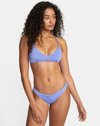 RVCA Womens Ladies Rowan Cheeky Bikini Swim Bottoms Peacock Blue Front 3